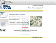 Tablet Screenshot of bankofcrocker.com